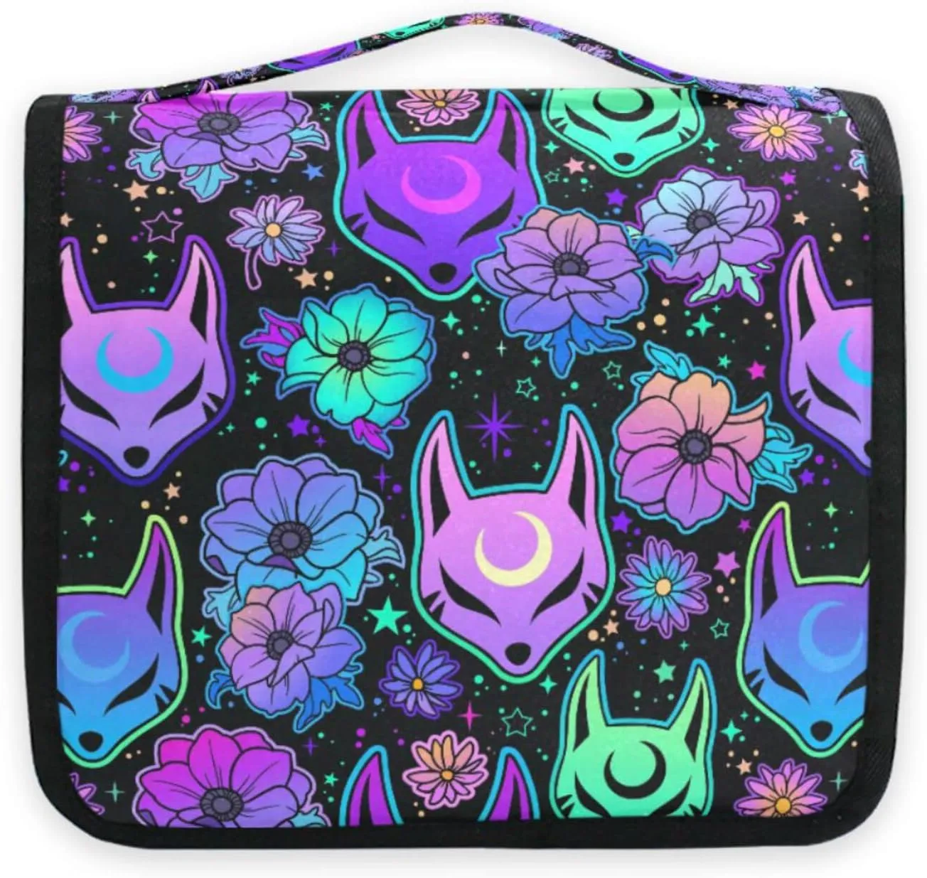 Hanging Toiletry Bag Magic Purple Fox Makeup Bag Travel bag for Toiletries Portable Toiletry Organizer Bags Toiletry Bag for Women Men, Travel-Essentials Toiletry Bag