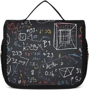 Hanging Toiletry Bag Mathematics And Physics Travel Makeup Bag Organizer Waterproof Cosmetic Bag for Women Men