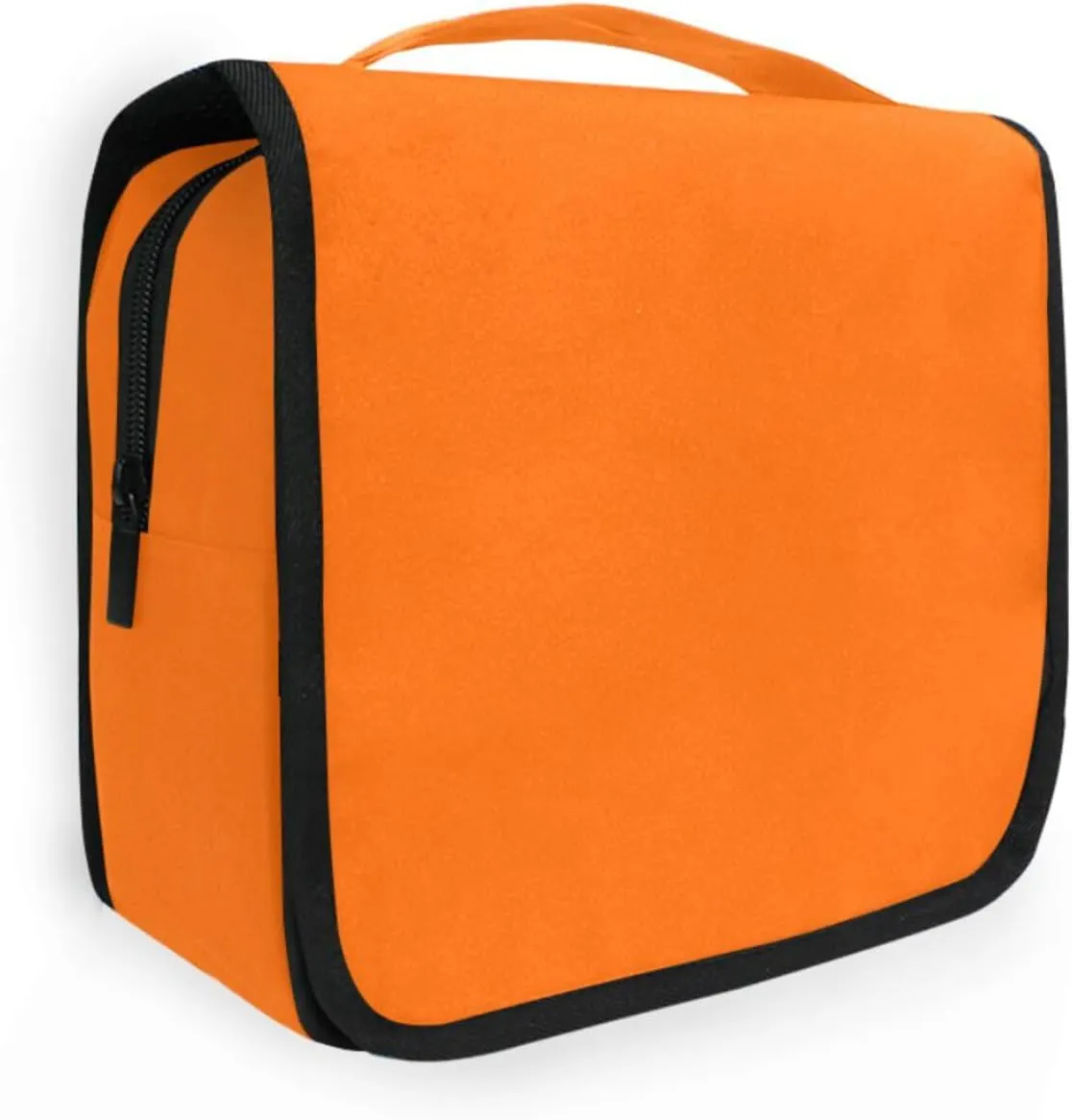 Hanging Travel Makeup Organizer with Hook Orange Toiletry Hanging Bag for Women