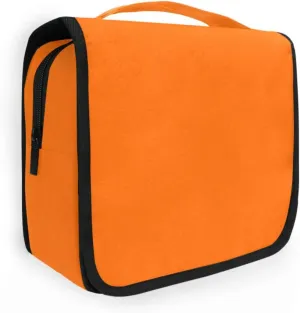 Hanging Travel Makeup Organizer with Hook Orange Toiletry Hanging Bag for Women