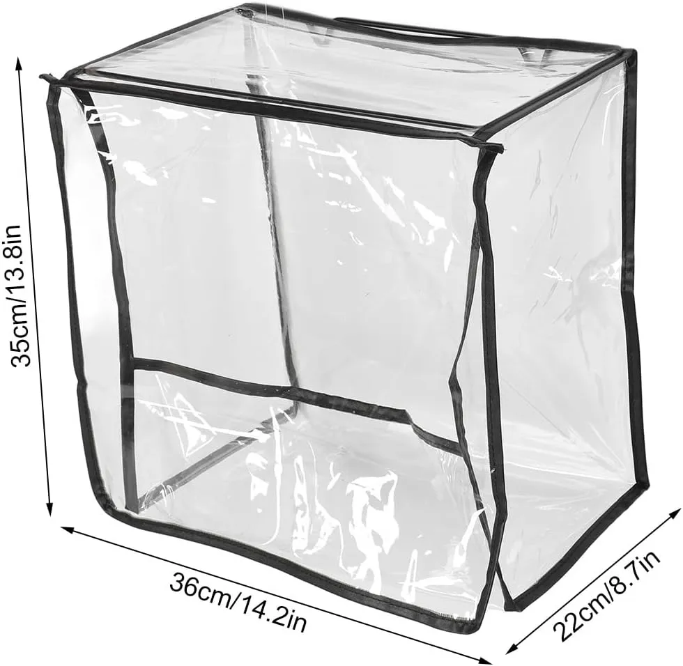 Hanging Travel Toiletry Bag Clear Waterproof Persistent PVC for Bathroom Wall Hanging Storage (Black)