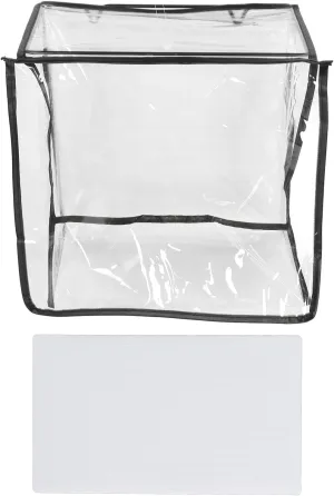 Hanging Travel Toiletry Bag Clear Waterproof Persistent PVC for Bathroom Wall Hanging Storage (Black)