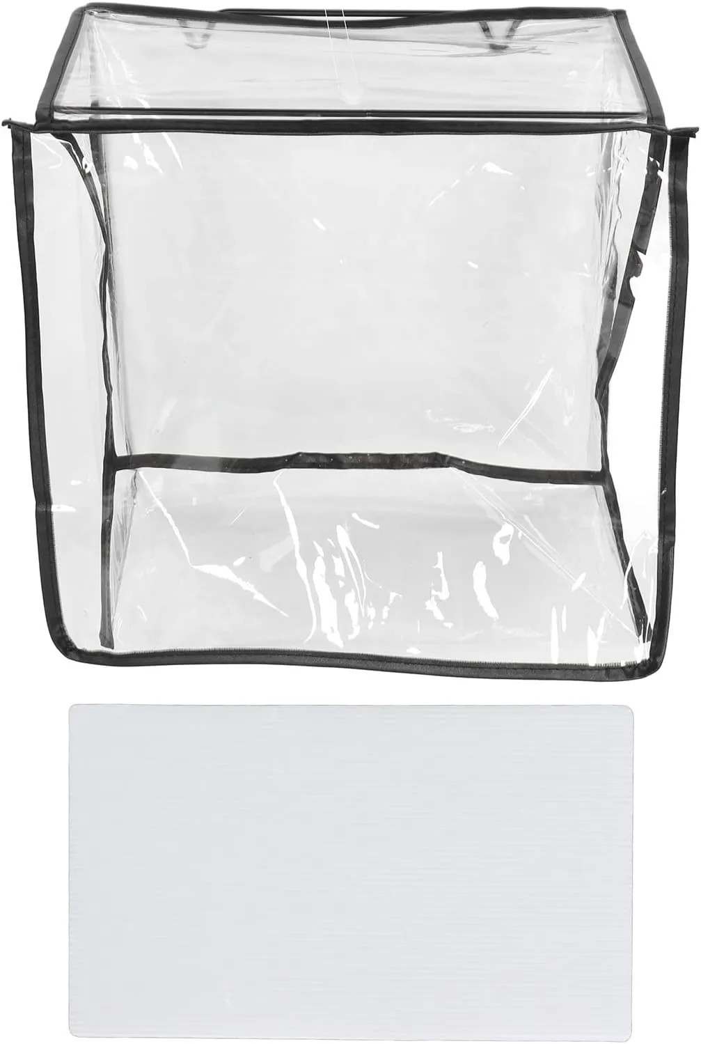 Hanging Travel Toiletry Bag Clear Waterproof Persistent PVC for Bathroom Wall Hanging Storage (Black)