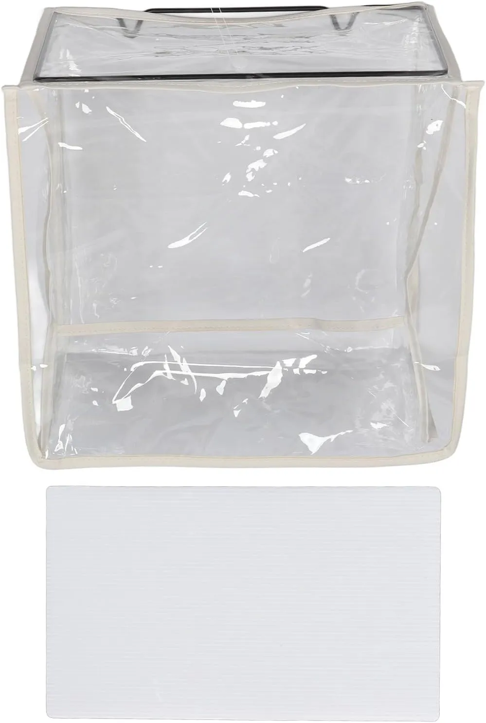 Hanging Travel Toiletry Bag Clear Waterproof Persistent PVC for Bathroom Wall Hanging Storage (White)