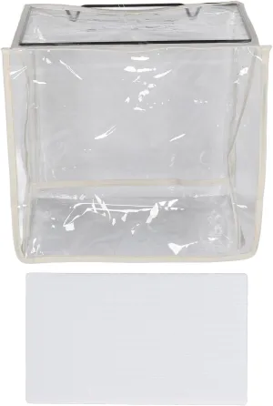 Hanging Travel Toiletry Bag Clear Waterproof Persistent PVC for Bathroom Wall Hanging Storage (White)