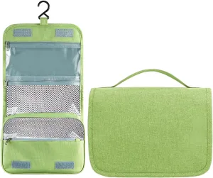 hanging travel toiletry bag with Hanging Hook,Water-resistant Makeup Cosmetic Bag Travel Organizer for Accessories,Portable Toiletry Travel Organizer Bag (Mint green, Small)
