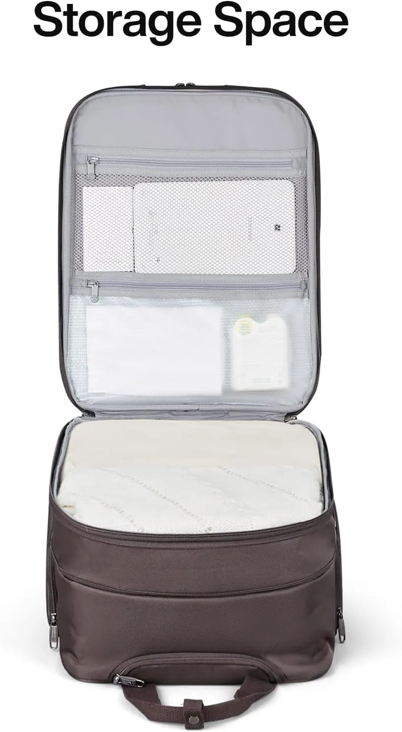 Hanke Softside Expandable Underseat Carry On Bags for Airplanes,Travel Luggage Rolling Bag Personal Item Bag Small Suitcase,Coffee,16-Inch