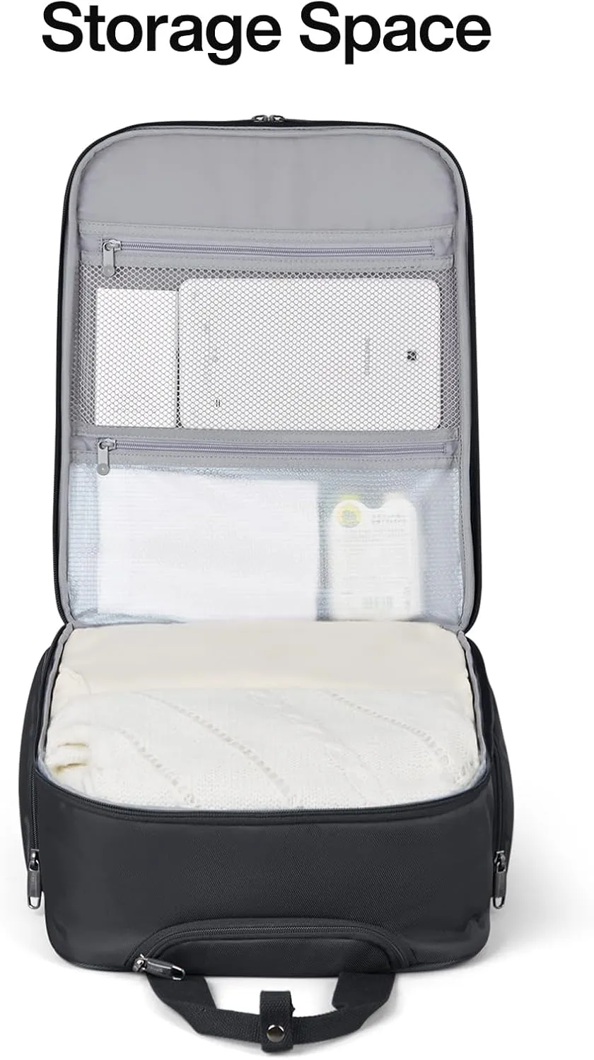 Hanke Softside Underseat Carry On Luggage with Wheels,Travel Luggage Rolling Bag Small Suitcase，Black, Underseater 16-Inch
