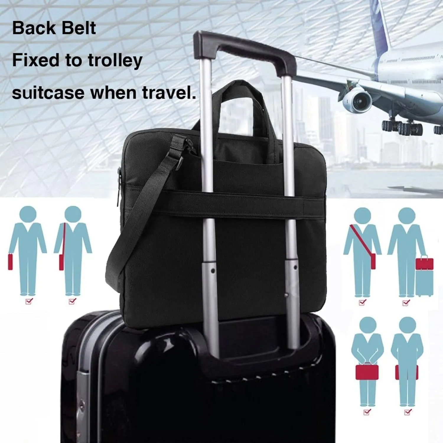Haunted Mansions Portable Shoulder & Handheld Laptop Bag With Stylish Design For 13-15.6 Inch Multi-Functional