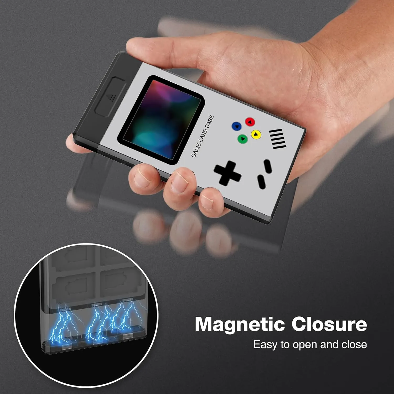 HEIYING Switch Game Card Case for Nintendo Switch / OLED / Lite Games Cards, Metal Game Storage Holder with 20 Games Card Slots and 20 Micro SD Cards Slots