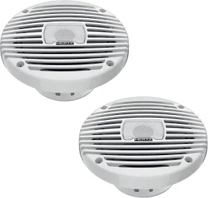 Hertz HEX 6.5 M-TW - 6.5" 4-Ohm Coaxial Marine Speakers, White Grilles, Pair