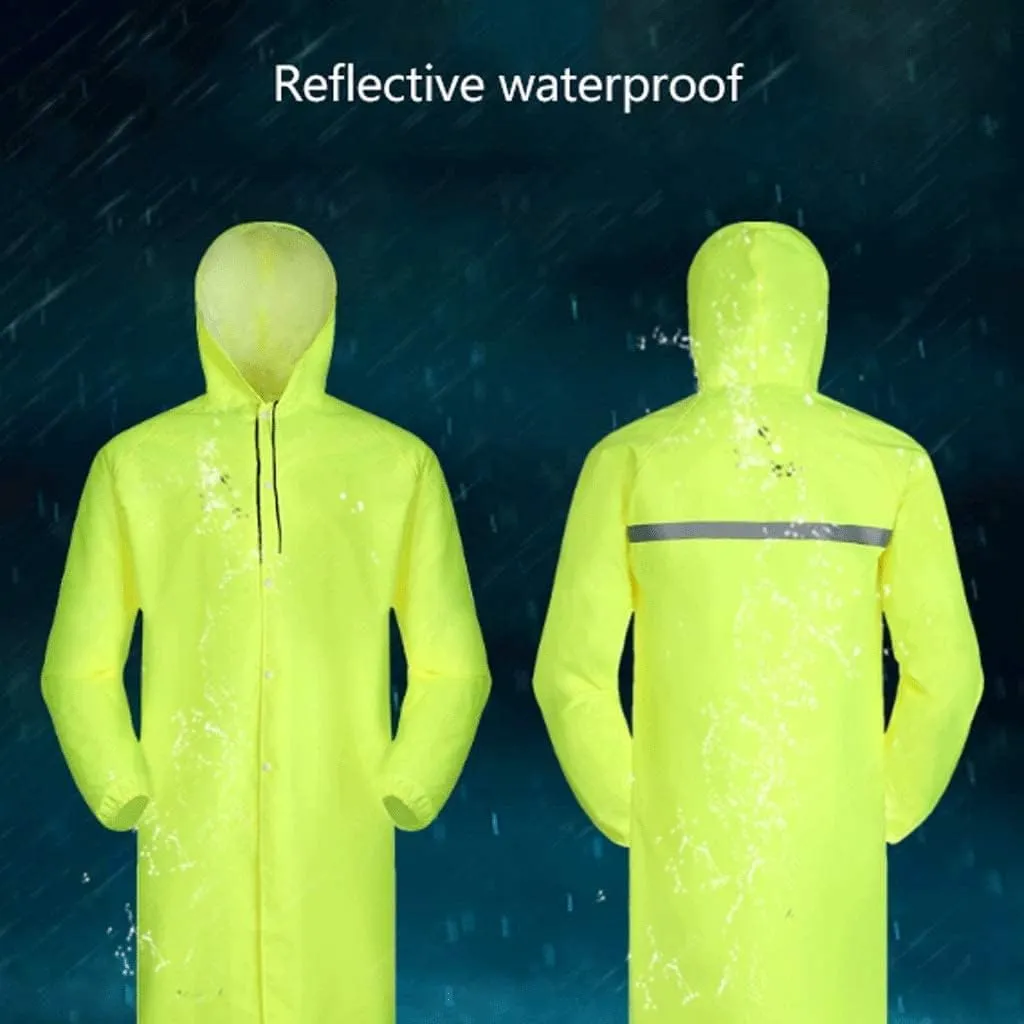 Hi Vis Vests, Reflective Suit, Fluorescent Safety Jacket with Hood Waterproof Reflective Reflective Safety Vest