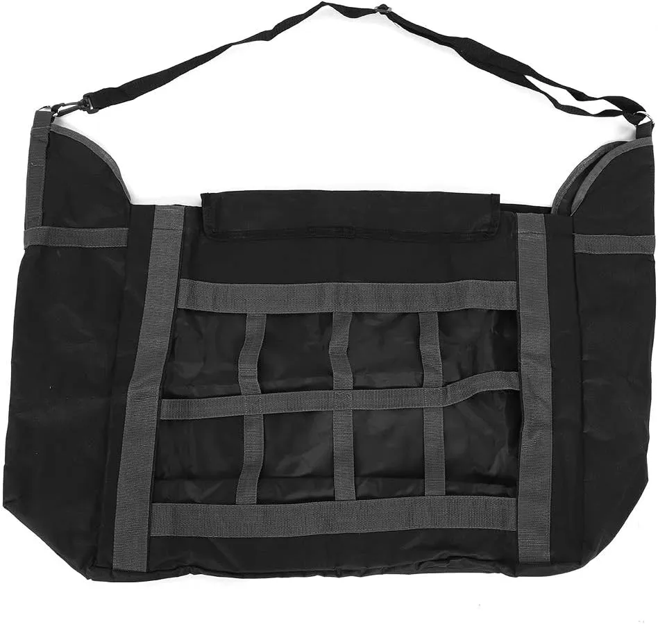 High Capacity 600D Oxford Cloth Bag for Horses, Sturdy Horse Thatch Storage Bag with Lid and Hanging Strap, Slows Consumption, Reduces Waste, Keeps Dry and Ventilated