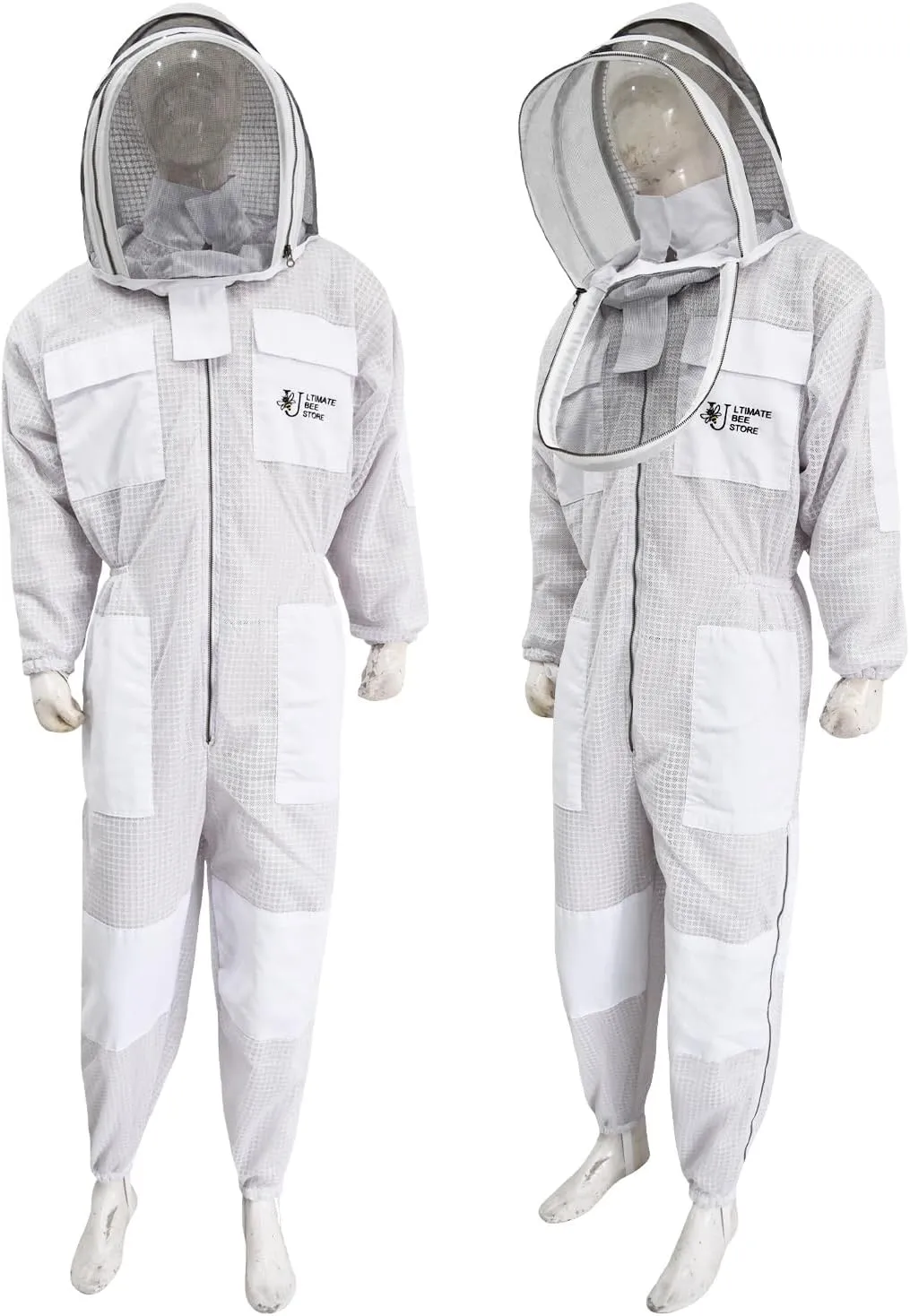 Highly Ventilated Beekeeping Suit Beekeepers 3 Layer Premium bee Suit for Men & Women with Pair of Gloves
