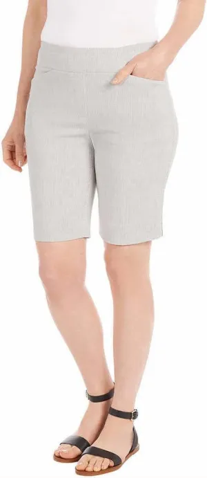 Hilary Radley Womens Midweight Mid Rise Pull On Bermuda Short