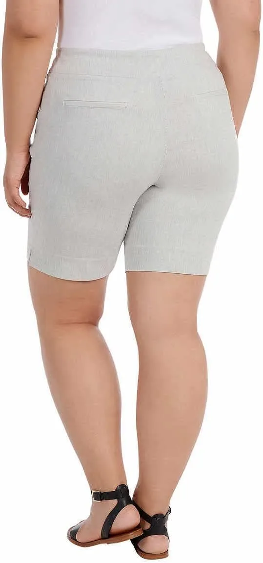 Hilary Radley Womens Midweight Mid Rise Pull On Bermuda Short