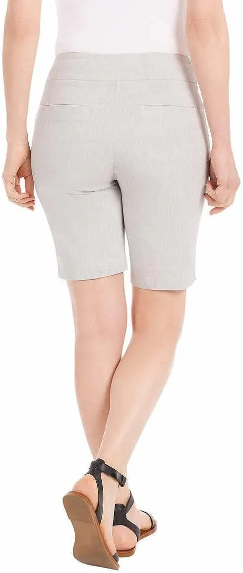 Hilary Radley Womens Midweight Mid Rise Pull On Bermuda Short