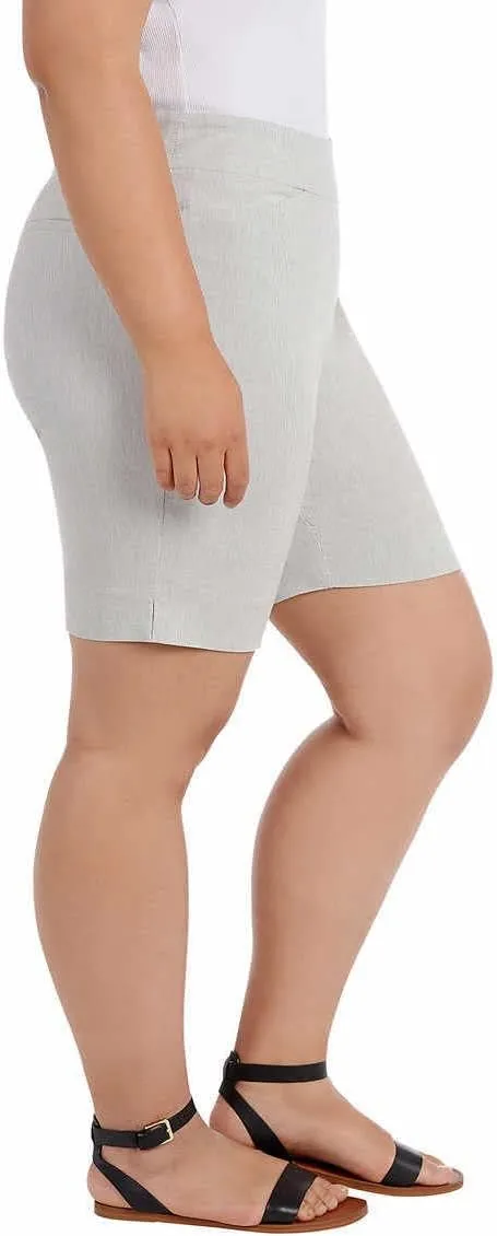 Hilary Radley Womens Midweight Mid Rise Pull On Bermuda Short