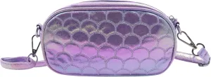 Holographic Mermaid Scale Crossbody Bag for Women Mermaid Scale Coin Purse Faux Leather Shouder Bag Shiny Mermaid Chest Bag