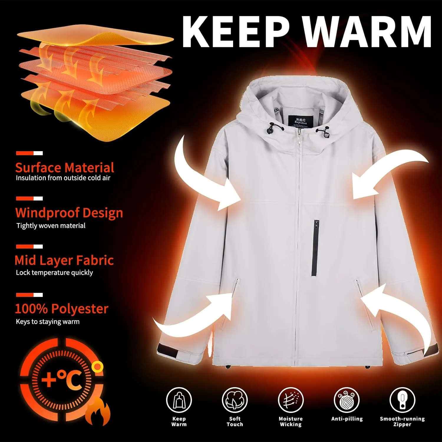Hooded Assault Suit Men'S Outdoor Solid Color Jacket Windproof And Waterproof Mountaineering Workwear Jacket