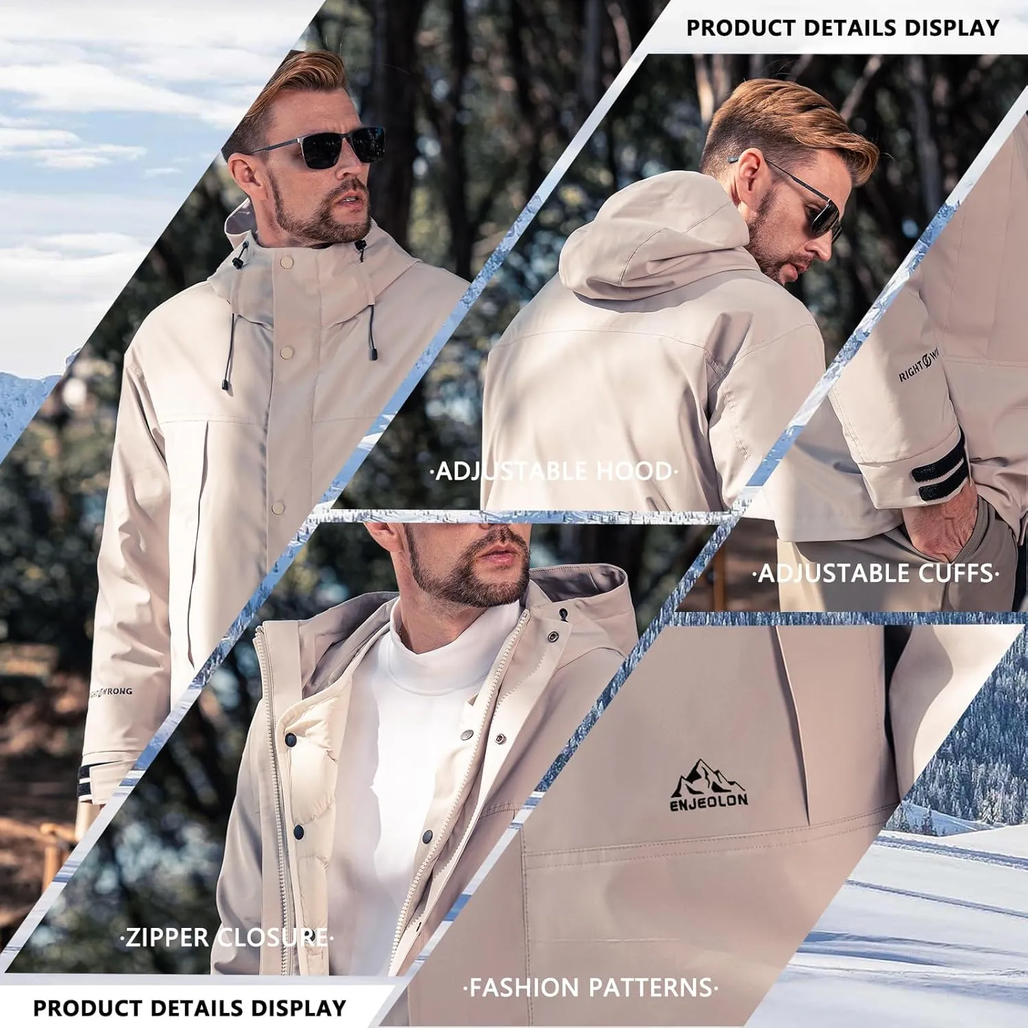 Hooded Assault Suit Men'S Outdoor Solid Color Jacket Windproof And Waterproof Mountaineering Workwear Jacket