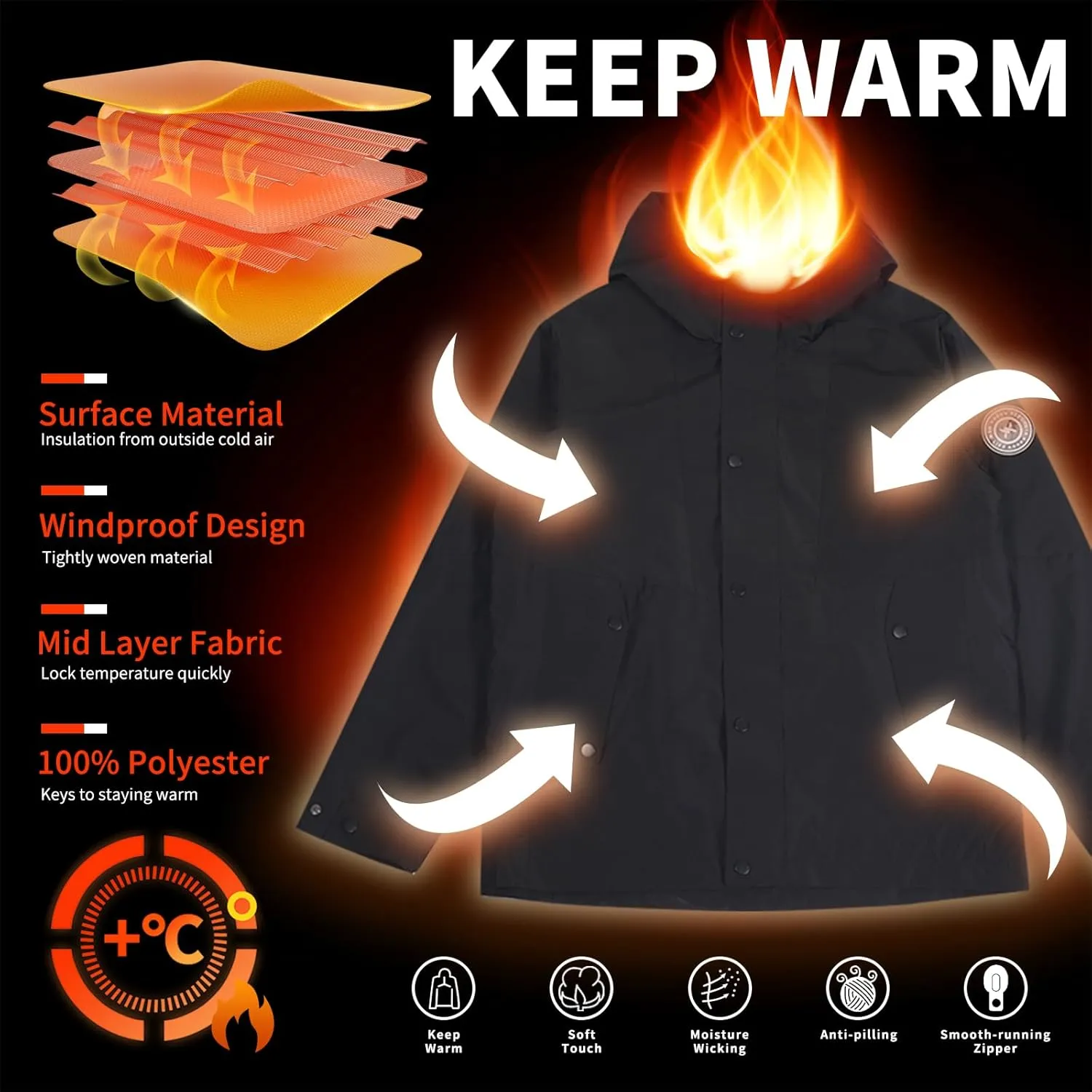 Hooded Assault Suit Men'S Outdoor Solid Color Jacket Windproof And Waterproof Mountaineering Workwear Jacket