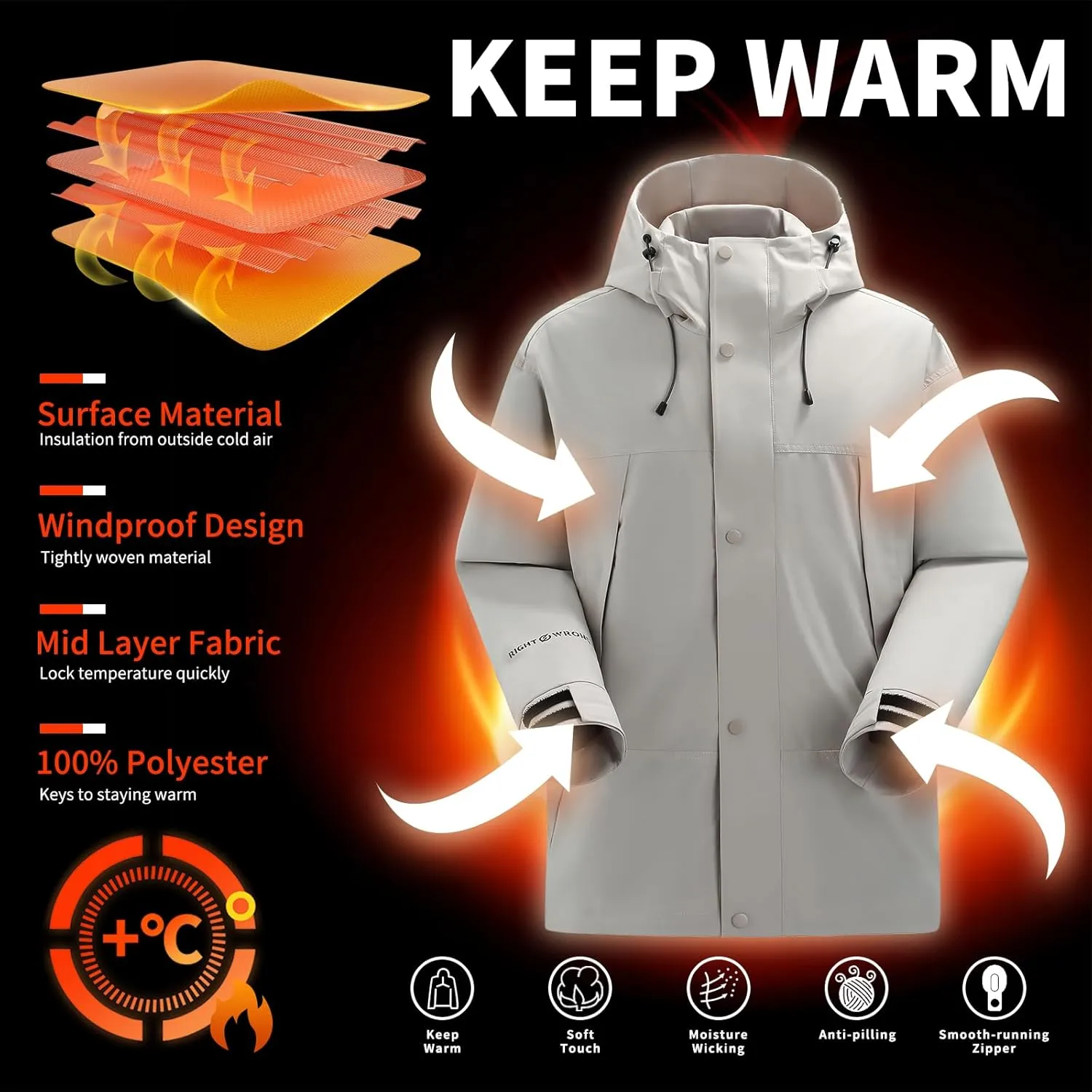 Hooded Assault Suit Men'S Outdoor Solid Color Jacket Windproof And Waterproof Mountaineering Workwear Jacket
