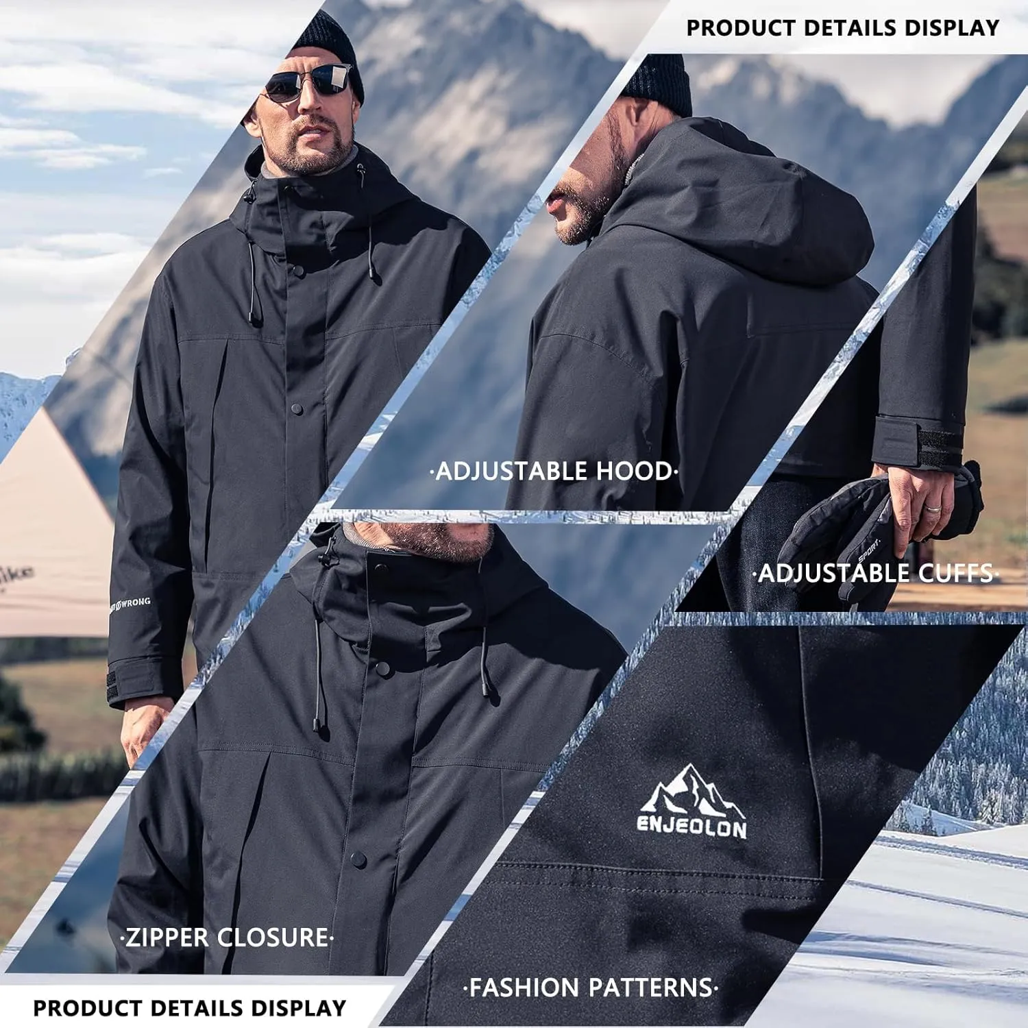 Hooded Assault Suit Men'S Outdoor Solid Color Jacket Windproof And Waterproof Mountaineering Workwear Jacket
