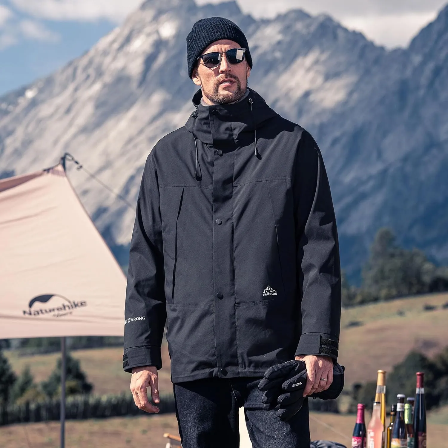 Hooded Assault Suit Men'S Outdoor Solid Color Jacket Windproof And Waterproof Mountaineering Workwear Jacket
