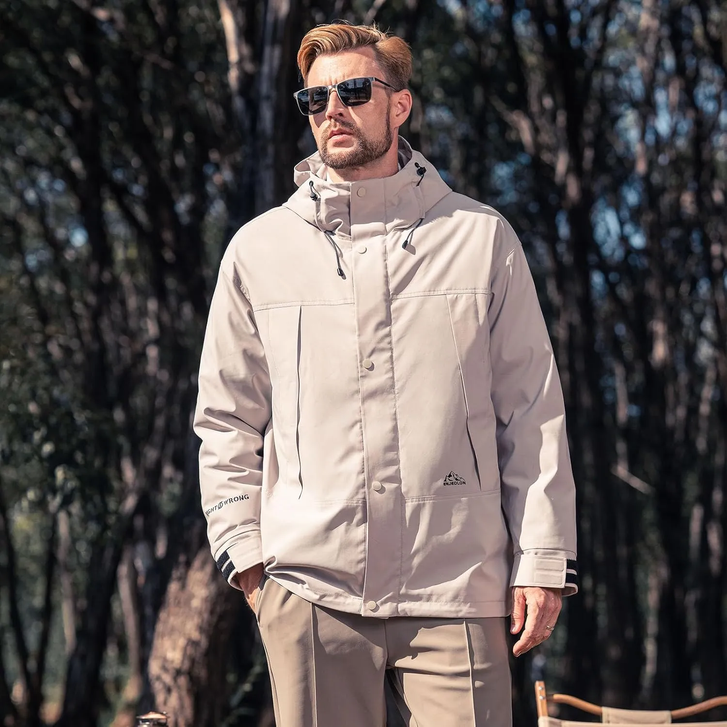 Hooded Assault Suit Men'S Outdoor Solid Color Jacket Windproof And Waterproof Mountaineering Workwear Jacket