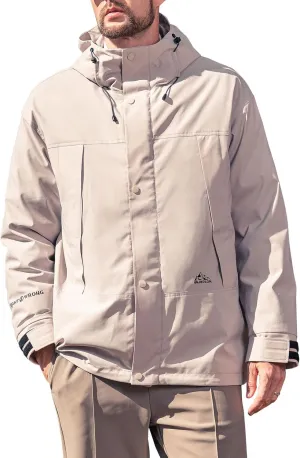 Hooded Assault Suit Men'S Outdoor Solid Color Jacket Windproof And Waterproof Mountaineering Workwear Jacket