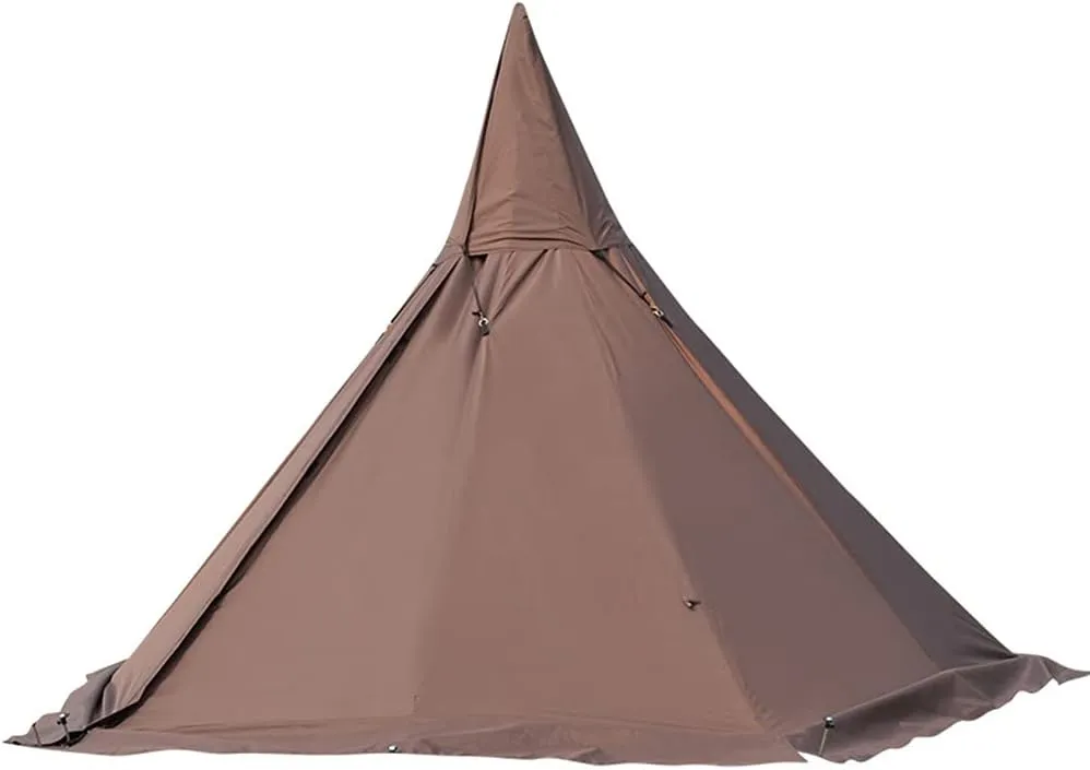 Hot Tents Outdoor Tents Teepee with Stove Hole Family Pyramid Tent Camping Backpacking Hiking Mountaineering Heated Shelter, Green, 430X260CM