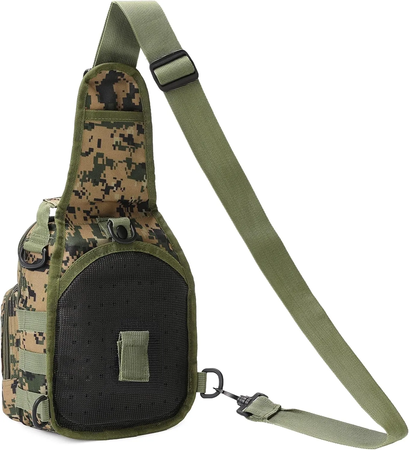 HOW'ON Hunting Backpack Waterproof Sling Shoulder Bag Small Carry Pouch Digital Jungle Camo