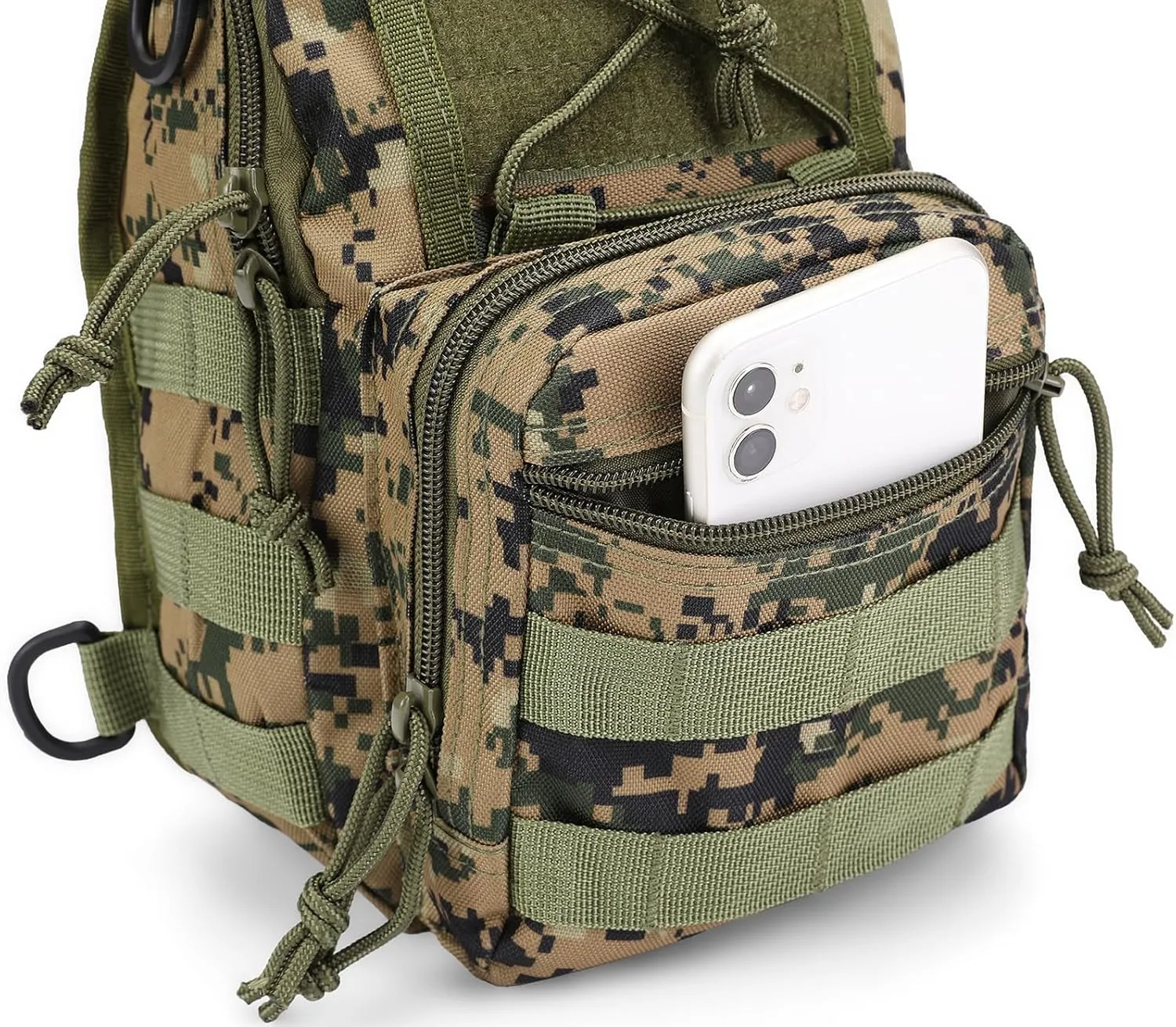 HOW'ON Hunting Backpack Waterproof Sling Shoulder Bag Small Carry Pouch Digital Jungle Camo