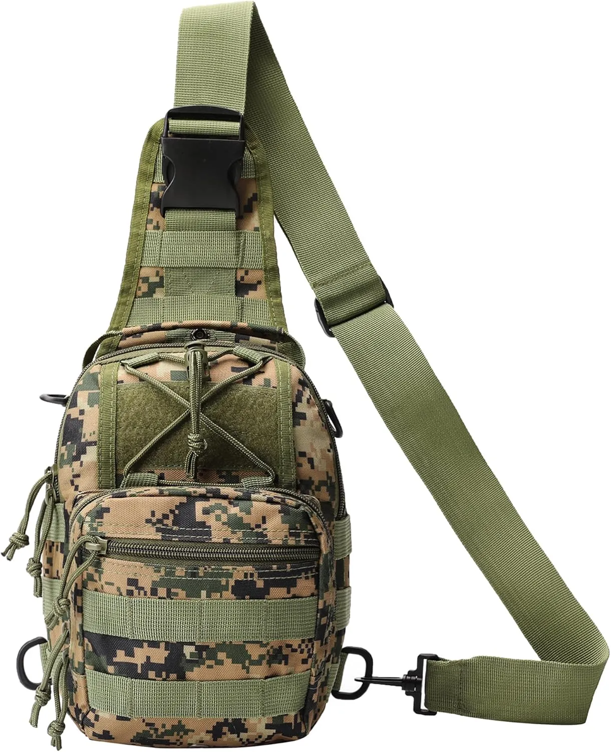 HOW'ON Hunting Backpack Waterproof Sling Shoulder Bag Small Carry Pouch Digital Jungle Camo