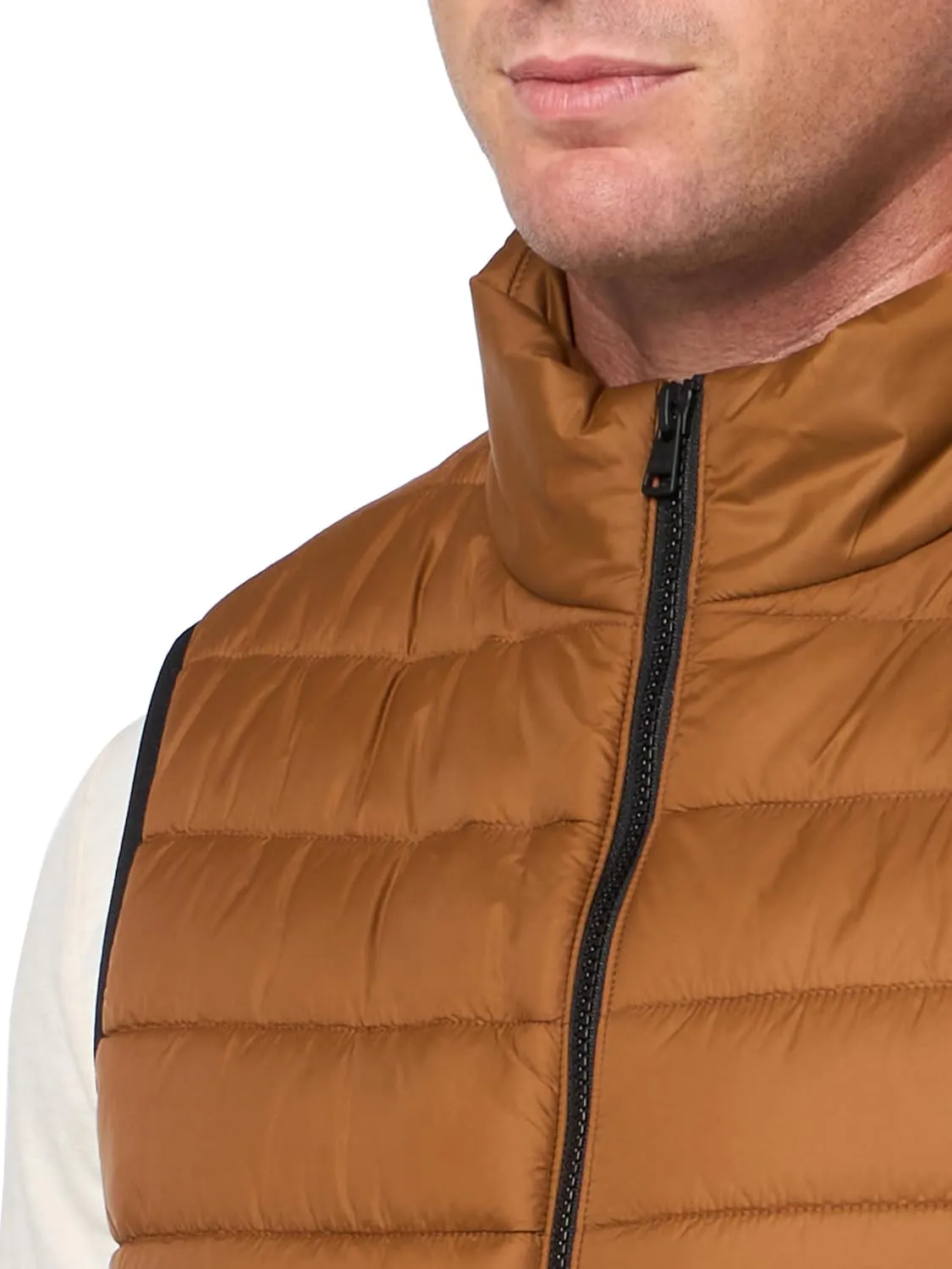 HUGO Mens Contrast Logo Lightweight Nylon Padded Vest