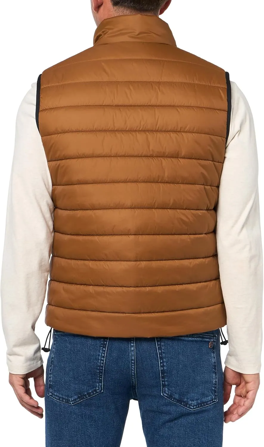 HUGO Mens Contrast Logo Lightweight Nylon Padded Vest