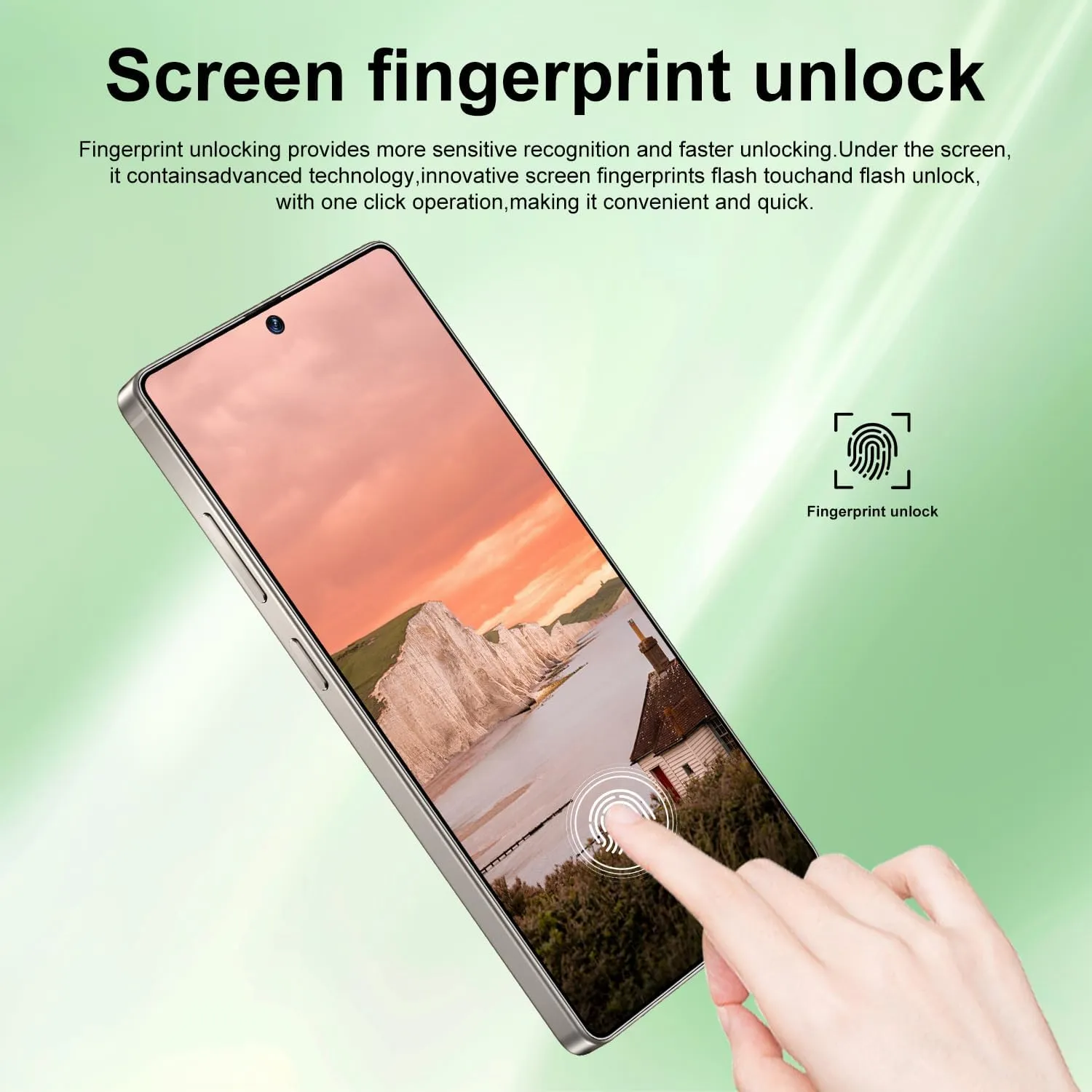 Huness I25 Ultra Unlocked Phone,Built in Pen The Phone,Cell Phone Battery 7000mAh 6.99" HD Screen,Android 14 8 256GB Smartphone,Dual SIM/5G/Face ID/Fingerprint Lock/GPS (Orange)