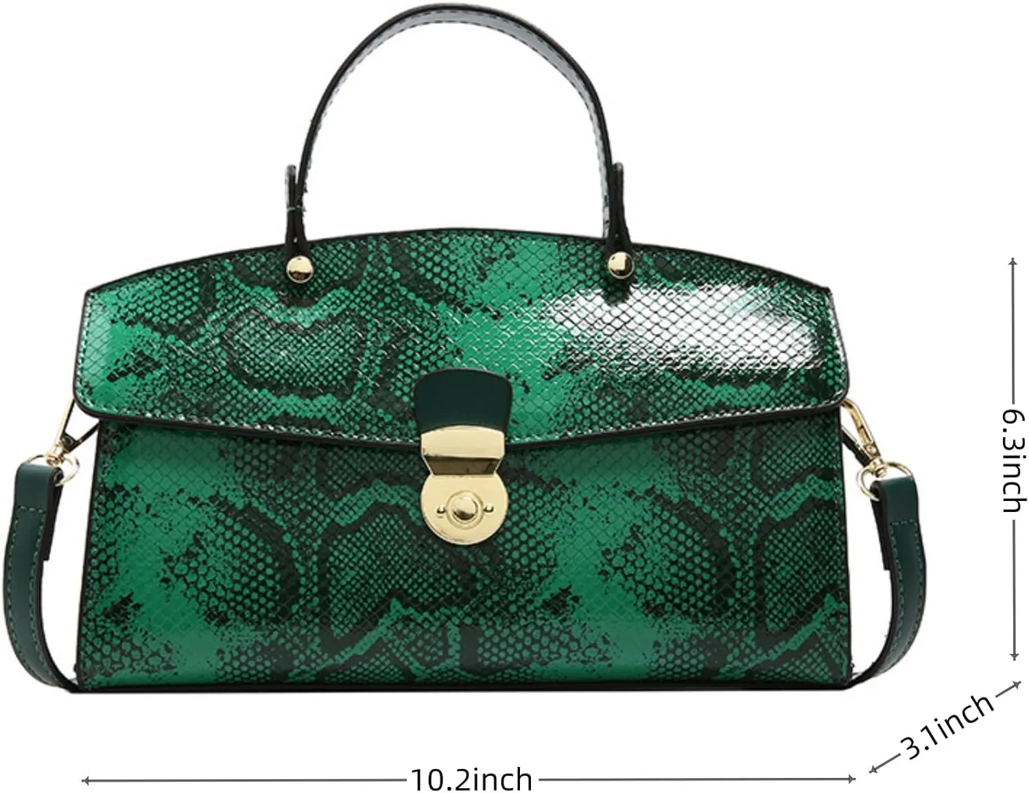 IAMUHI Women's Retro Evening Handbag Snake Pattern Top Handle Satchel Ladies Designer PU Leather Small Tote Crossbody Bag