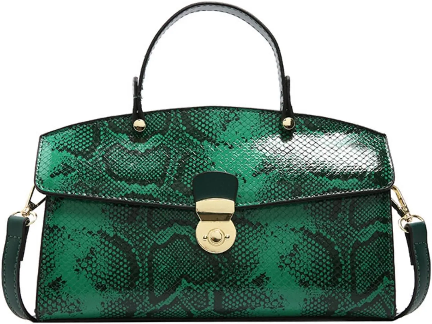 IAMUHI Women's Retro Evening Handbag Snake Pattern Top Handle Satchel Ladies Designer PU Leather Small Tote Crossbody Bag