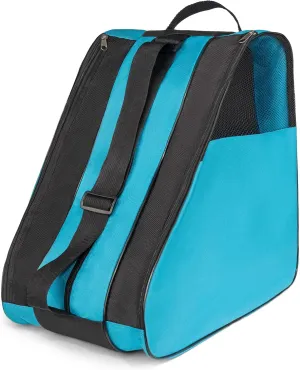 Ice Skate Bag, Large Capacity Roller Skate Bag for Both Kids and Adults, Breathable Figure Skating Bag with Adjustable Shoulder Strap Fit for Roller, Ice, Inline Skates