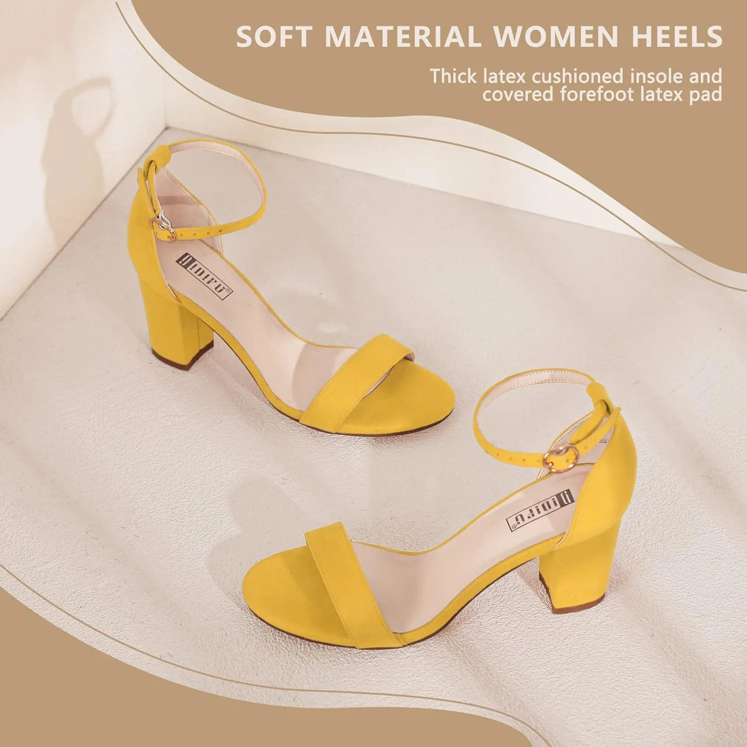 IDIFU Women's 3 Inch Heel Sandals for Women