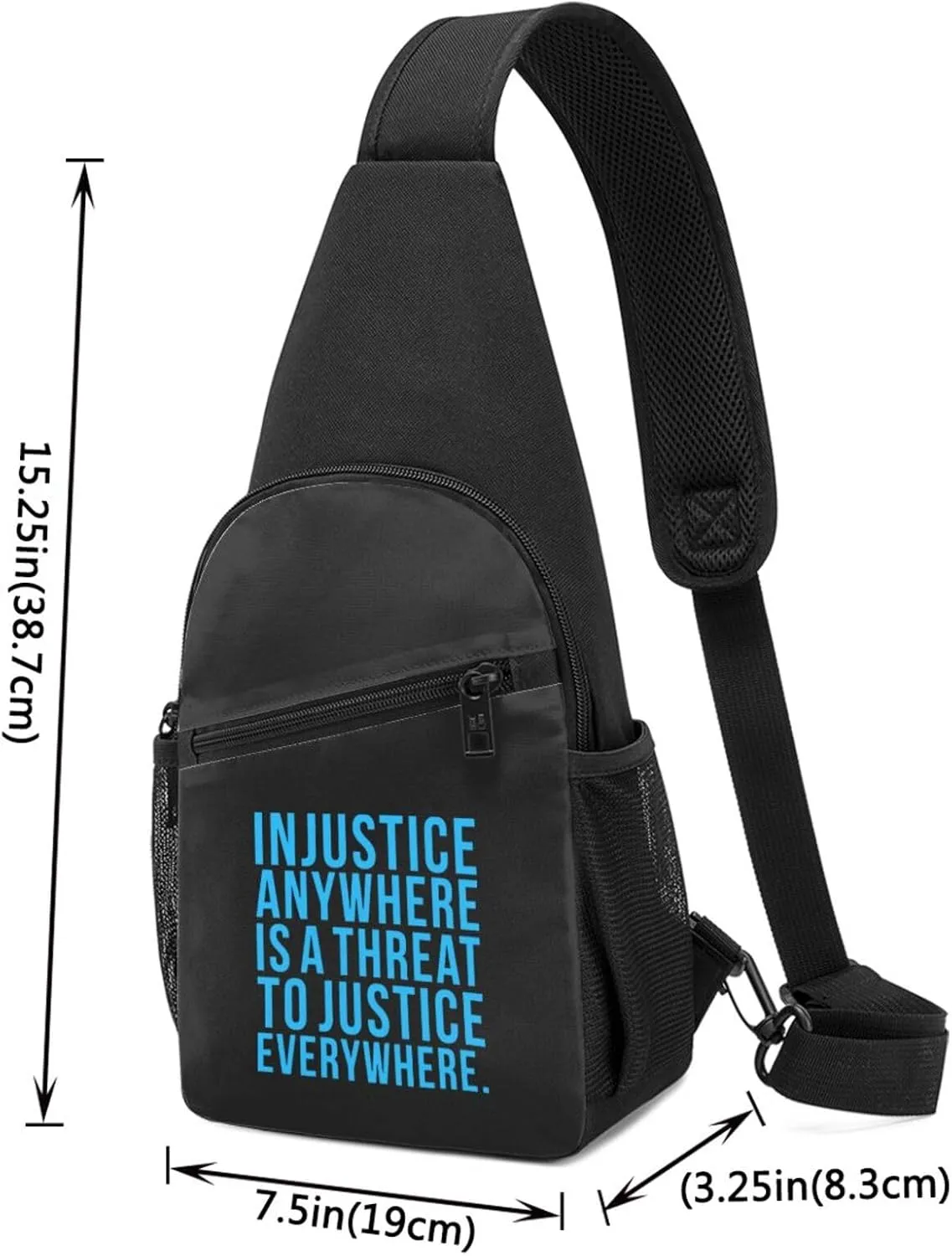 Injustice Anywhere Is A Threat To Justice Everywhere Unisex Chest Bag Lightweight Crossbody Shoulder Bag Travel Pocket