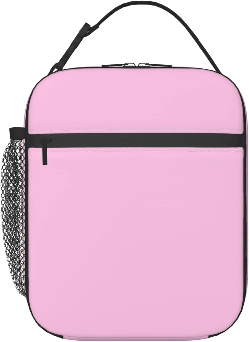 Insulated Light Pink Lunch Box for Women Men Cooler Tote Reusable Light Pink Lunch Bag Container for Work Hiking Travel Picnic