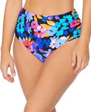 Island Escape Cabana High-Waist Bikini Bottoms Tallulah Floral Multi 12
