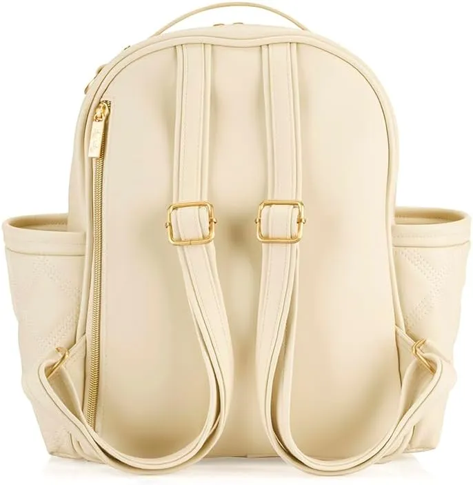 Itzy Ritzy Baby Mini Plus Diaper Bag, Milk & Honey