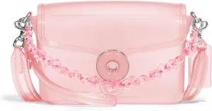 Jelly Tabby Bag - Clear Crossbody Bag for Women with Chain Vintage-Inspired Convertible Wristlet and Shoulder Bag