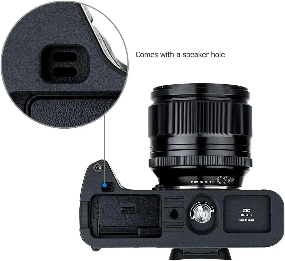 JJC Metal Hand Grip L Bracket Holder for Fujifilm Fuji X-T3 XT3 X-T2 XT2 Camera, Arca Swiss Type Quick Release Plate, Replaces Fujifilm MHG-XT3 MHG-XT2 Handgrip (Not Compatible with X-T4 XT4)