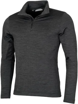 J.Lindeberg Men's Destry Zip Mid Layer Sweater - Black Melange - XL