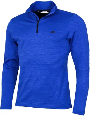 J.Lindeberg Men's Destry Zip Mid Layer Sweater - Club Blue Melange - XL